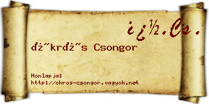 Ökrös Csongor névjegykártya