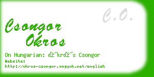 csongor okros business card